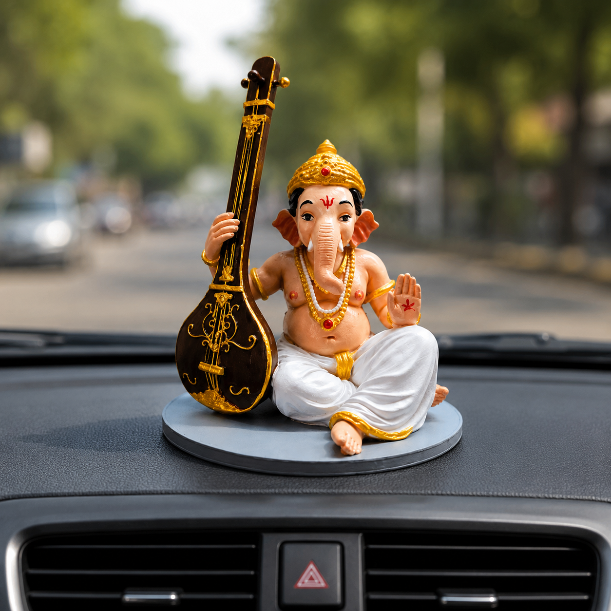 3D Printed Resin Ganpati Car Dashboard Idol