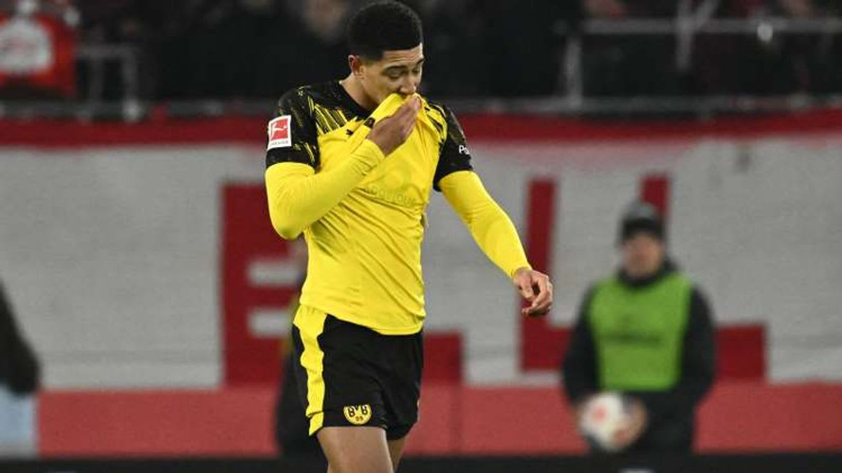Jobe Bellingham shown straight red card in Borussia Dortmund's draw with Freiburg as England U21 international's miserable start to life in Germany continues
