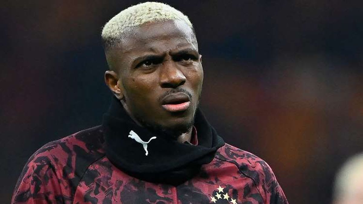 VIDEO: Victor Osimhen moved to tears as Galatasaray fans honour his late mother with huge tifo in Champions League clash with Liverpool