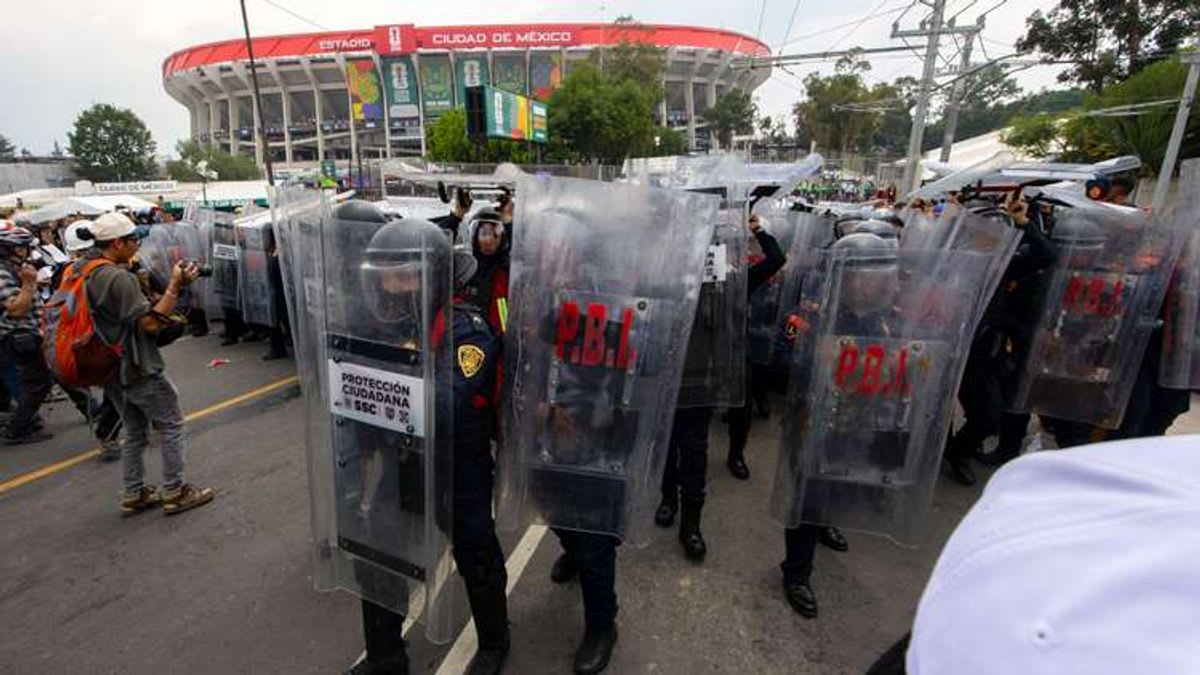Violence Erupts Outside Estadio Azteca During Mexico's World Cup Opener