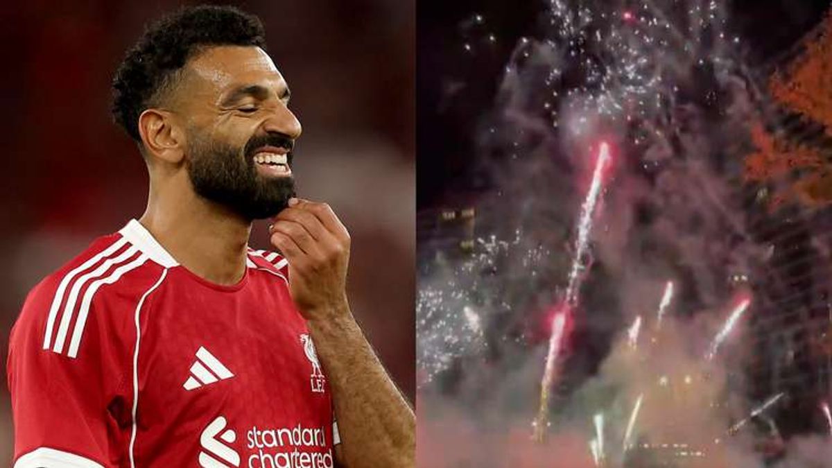 VIDEO: Galatasaray fans light up the night sky outside Liverpool team hotel ahead of Champions League clash in Istanbul