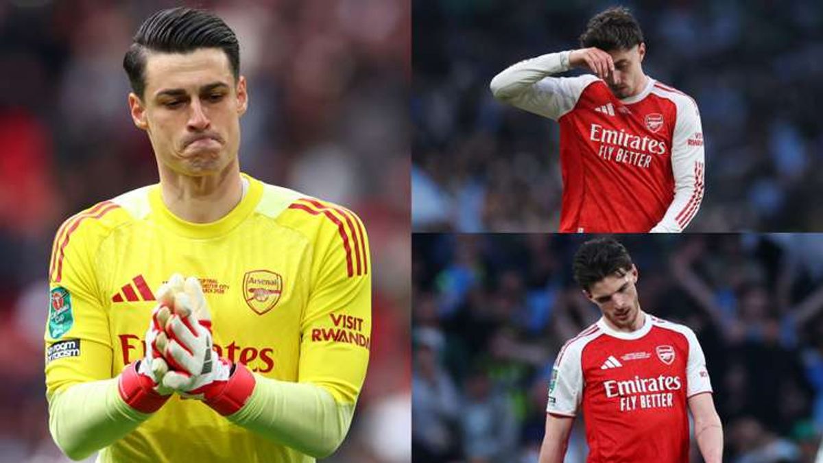 Arsenal player ratings vs Man City: Another Carabao Cup nightmare for Kepa Arrizabalaga! Gunners goalkeeper makes costly error while Kai Havertz falls flat in final defeat