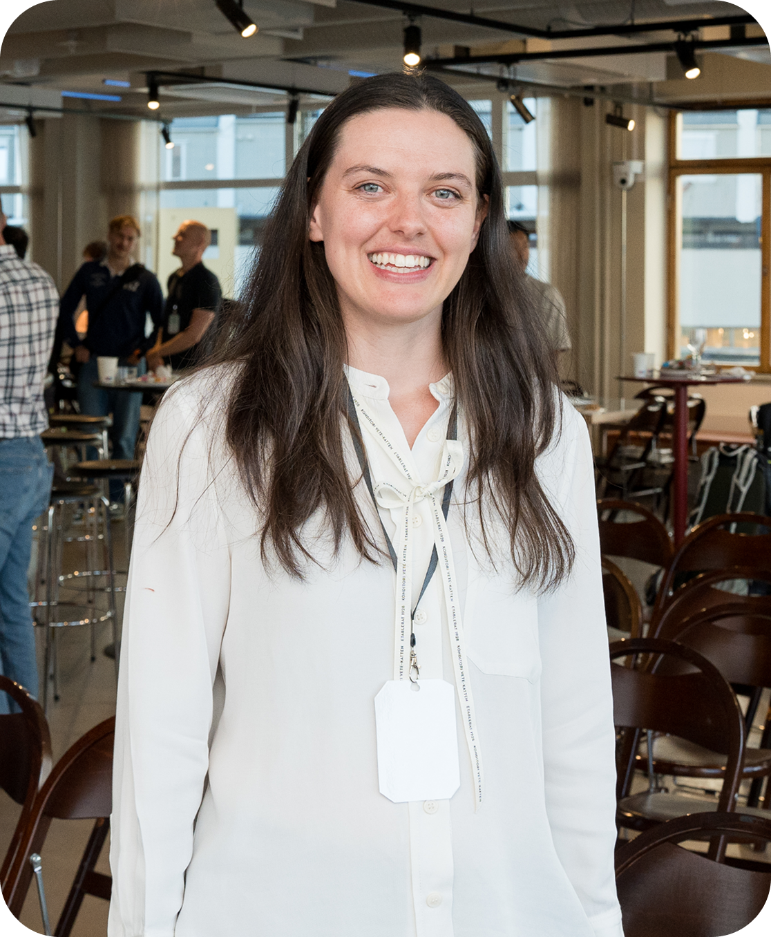 Founders and operators talking at a Stockholm fintech event