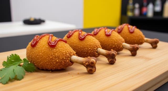 Coxa de Frango Empanada e Recheada: Receita Irresistível e Super Crocante! - Foto da receita pronta