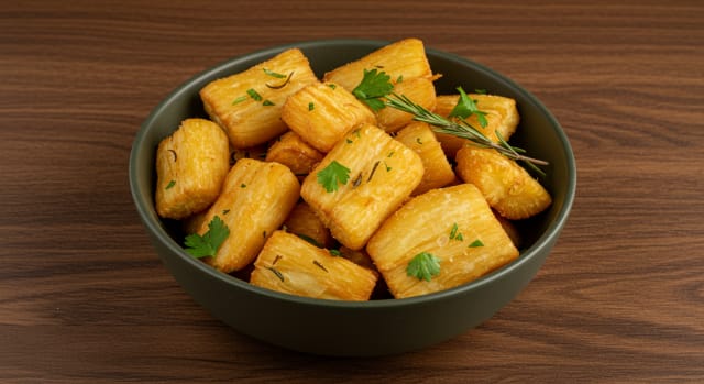 Mandioca Frita Crocante e Fit na Airfryer: Receita Fácil e Saudável! - Foto da receita pronta