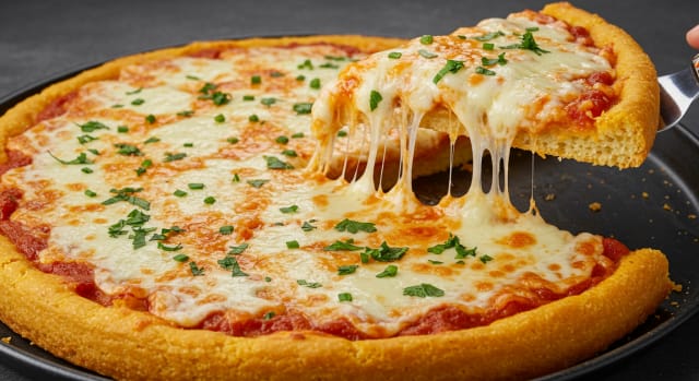 Pizza de Massa de Arroz Fit: Receita Leve e Deliciosa para Emagrecer! - Foto da receita pronta
