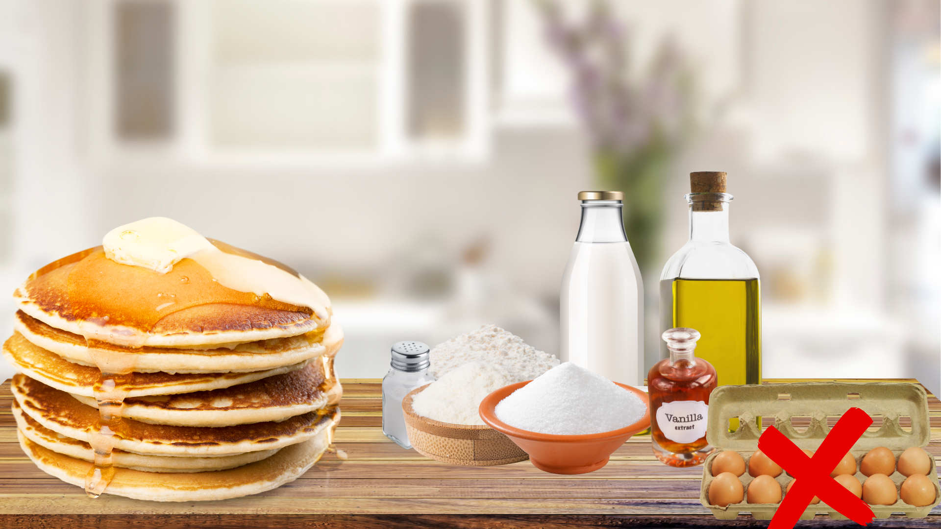 How to make pancakes at home without eggs