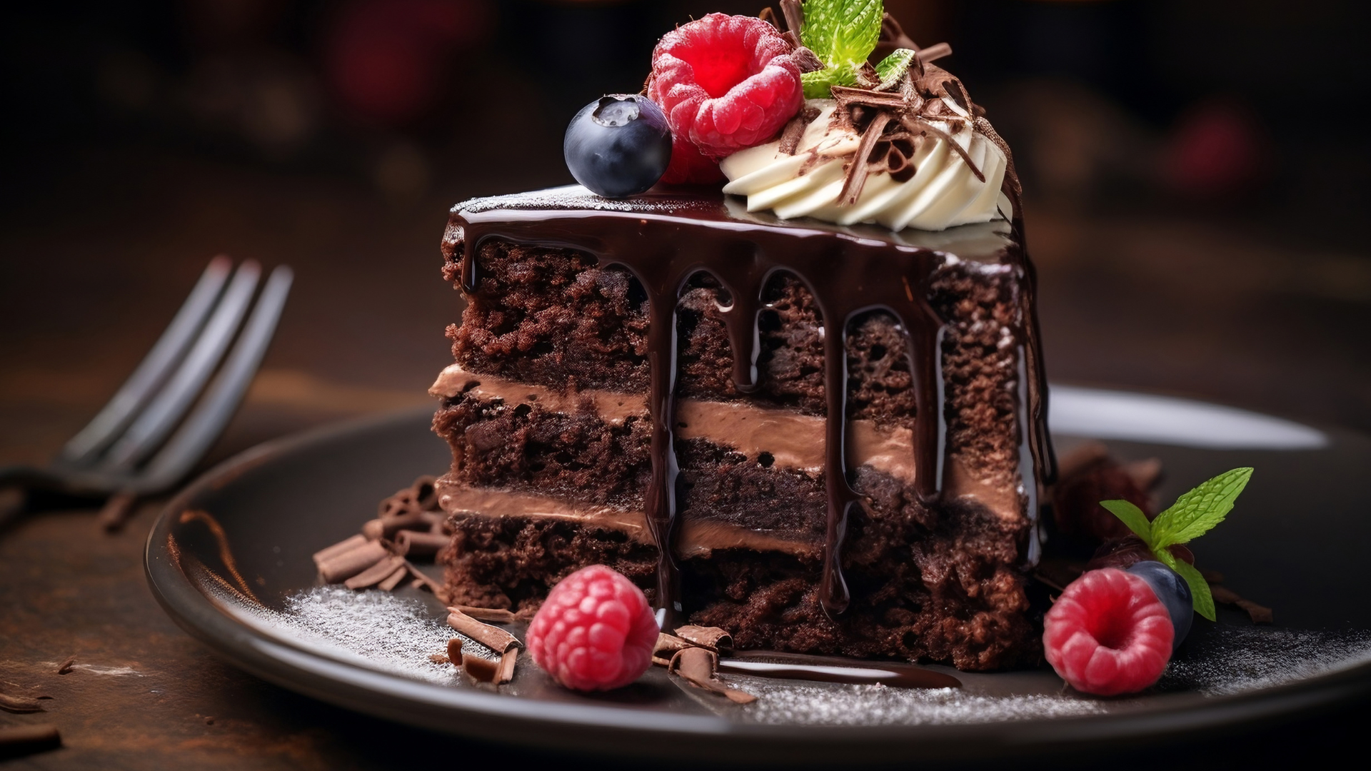 2. Chocolate Cake with Chocolate Ganache