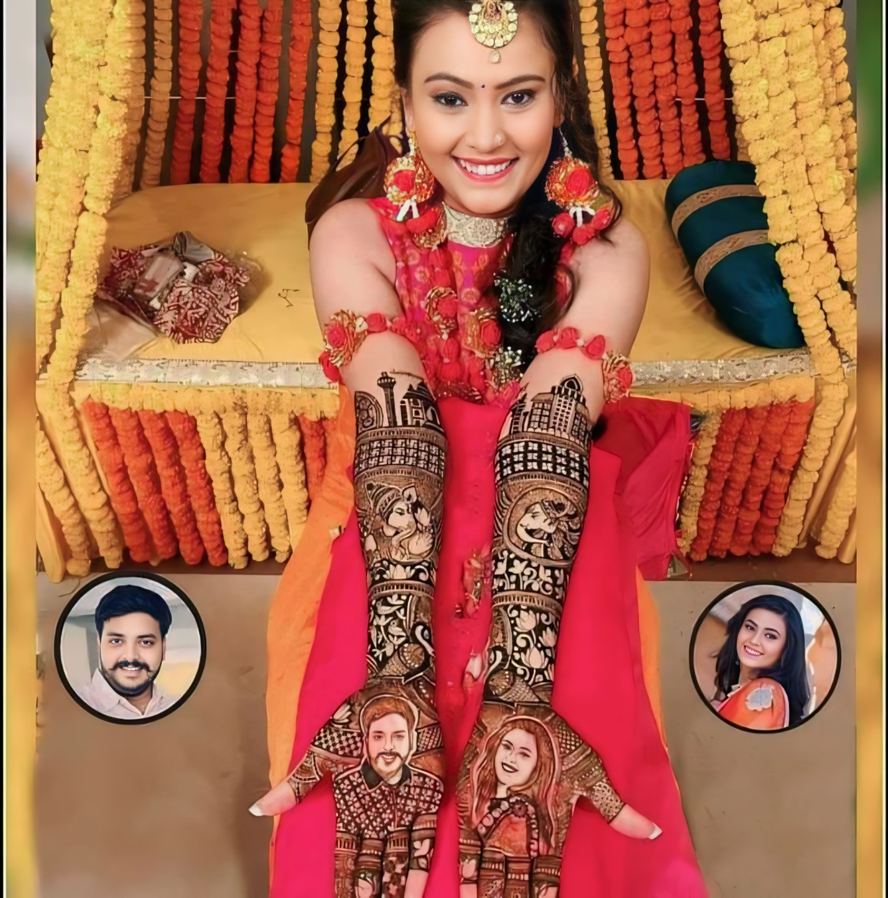 Intricate mehndi art