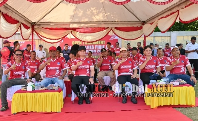 Dandim 0102/Pidie Bersama Forkopimda Hadiri Pembukaan Turnamen Sepak Bola Kapolres Pidie Jaya Cup ke-4