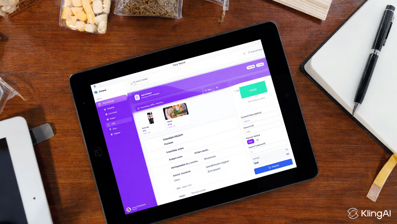 Inventory and profit dashboard on a tablet