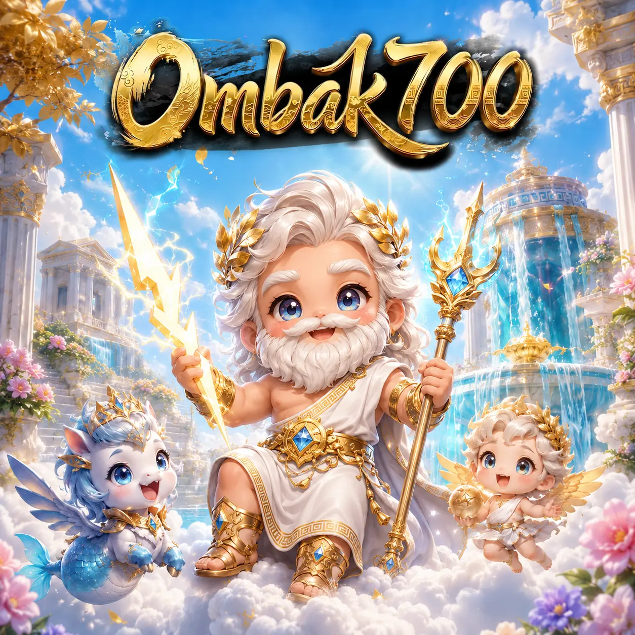 Banner utama OMBAK700 dengan tema ombak digital
