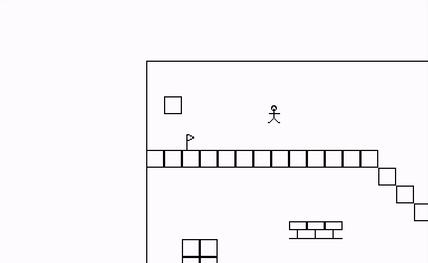 Platformer with the camera moving along with the player.