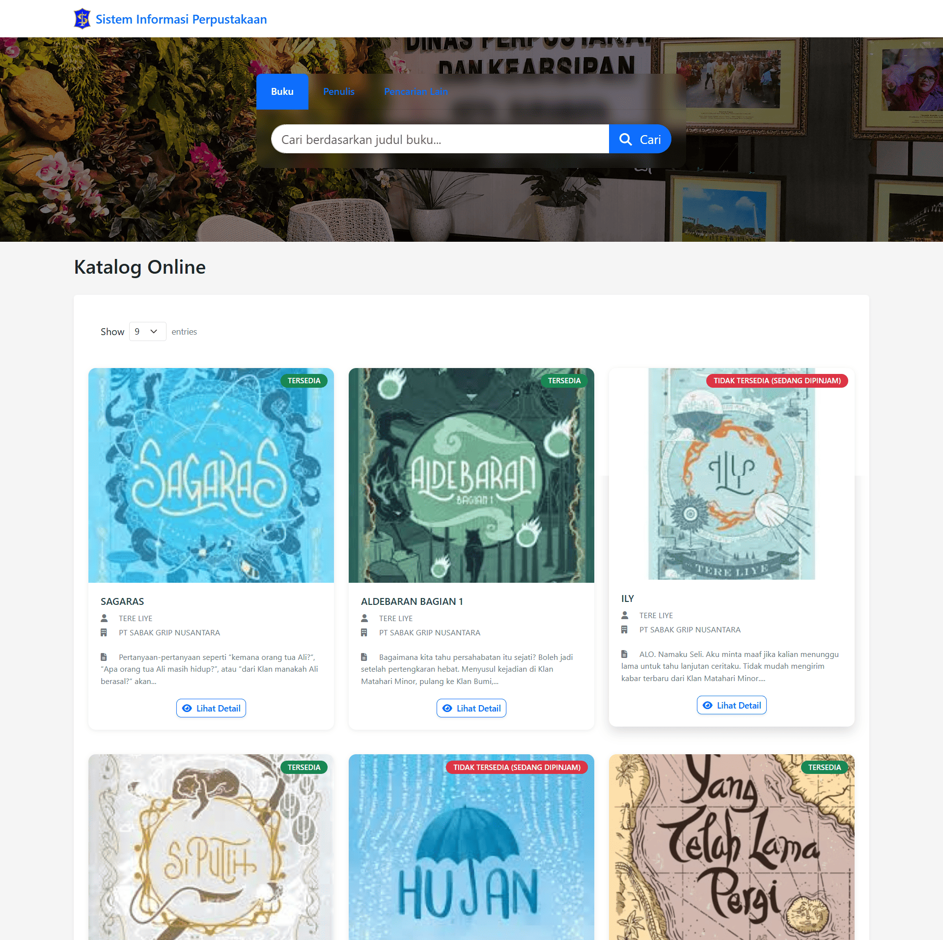 Library Catalog (DINAS PERPUSTAKAAN DAN KEARSIPAN KOTA SURABAYA)