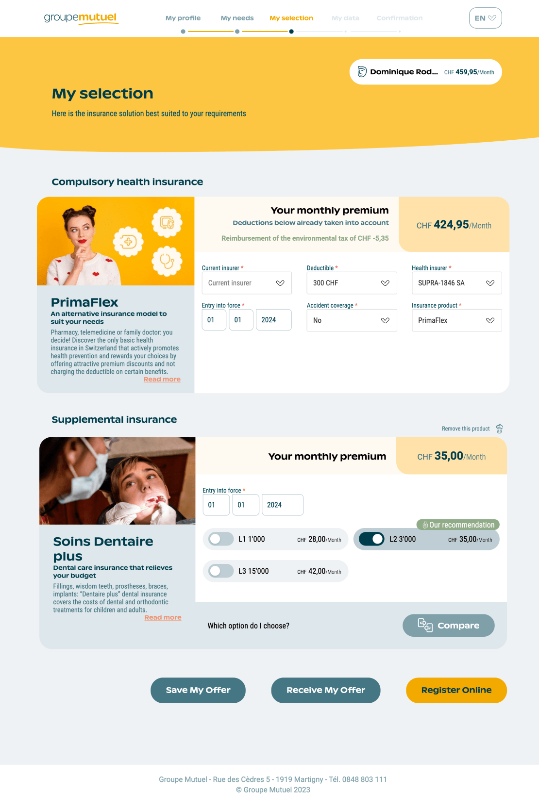 Illustration du programme d'offre en ligne