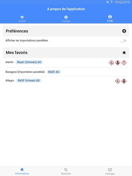 Capture d'écran de l'application Savidom sur iPad