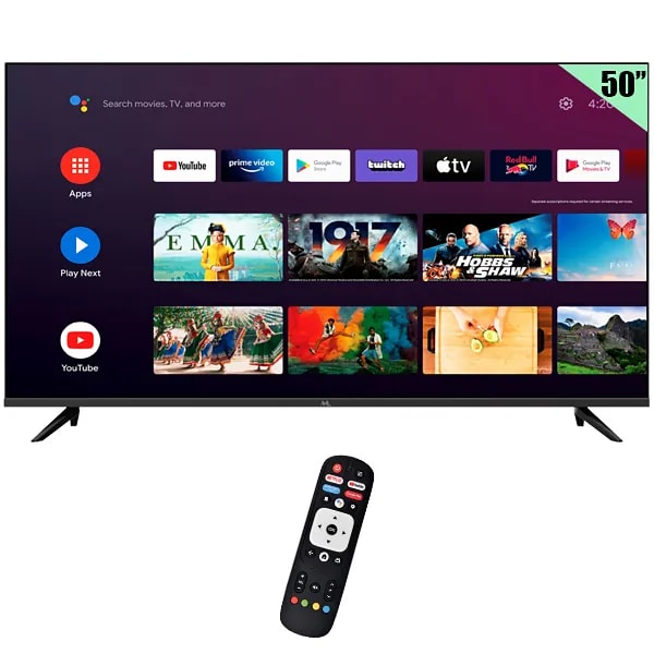TV MTEK 50" MK50FSAU LED SMART 4K ULTRA HD BLUETOOTH ANDROID +CONVERSOR