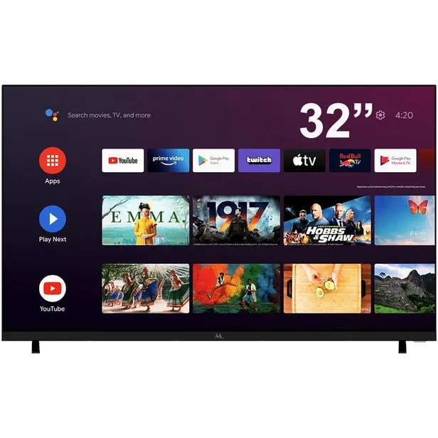 TV MTEK 32" MK32FSAH LED SMART HD BLUETOOTH ANDROID +CONVERSOR