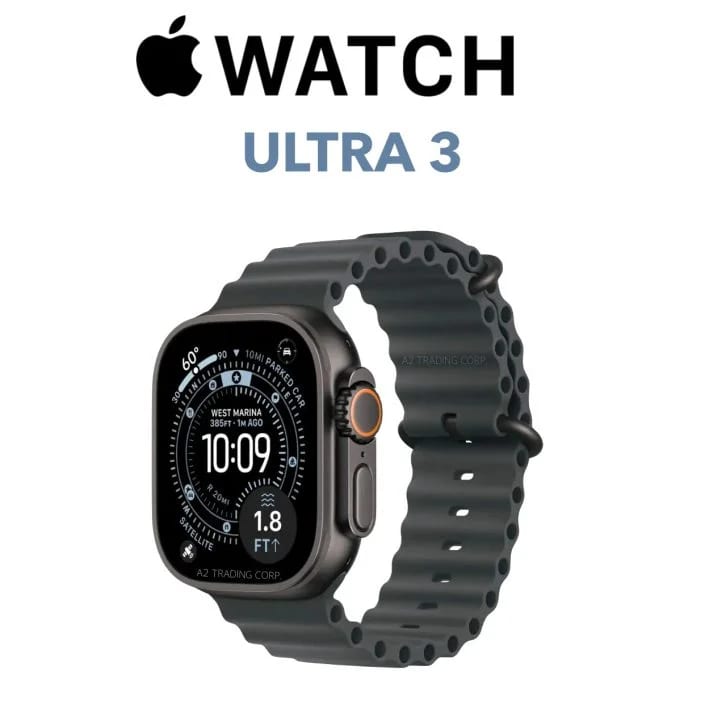 RELOGIO APPLE ULTRA 3 49MM + CELL BLACK OCEAN BAND