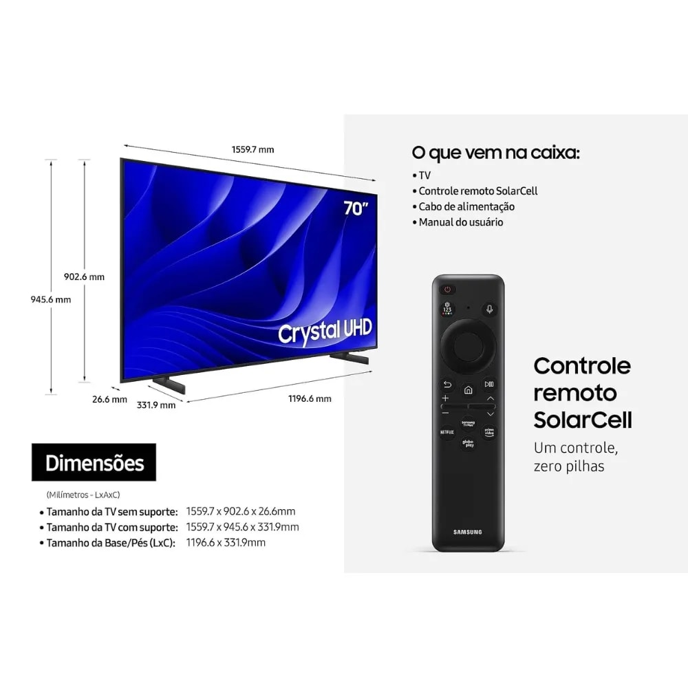 TV 70 SAMSUNG  PRETO