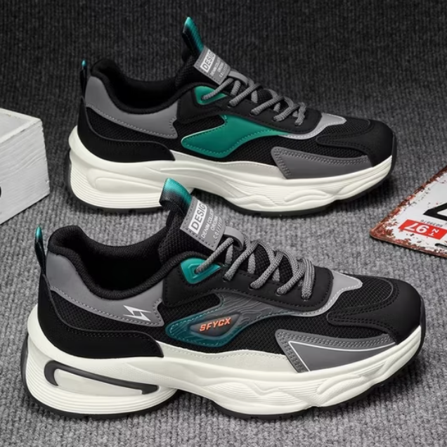 Men's Breathable Sports Shoes Custom Mesh Lining Outdoor Sports Fashion Walking Casual Shoes.