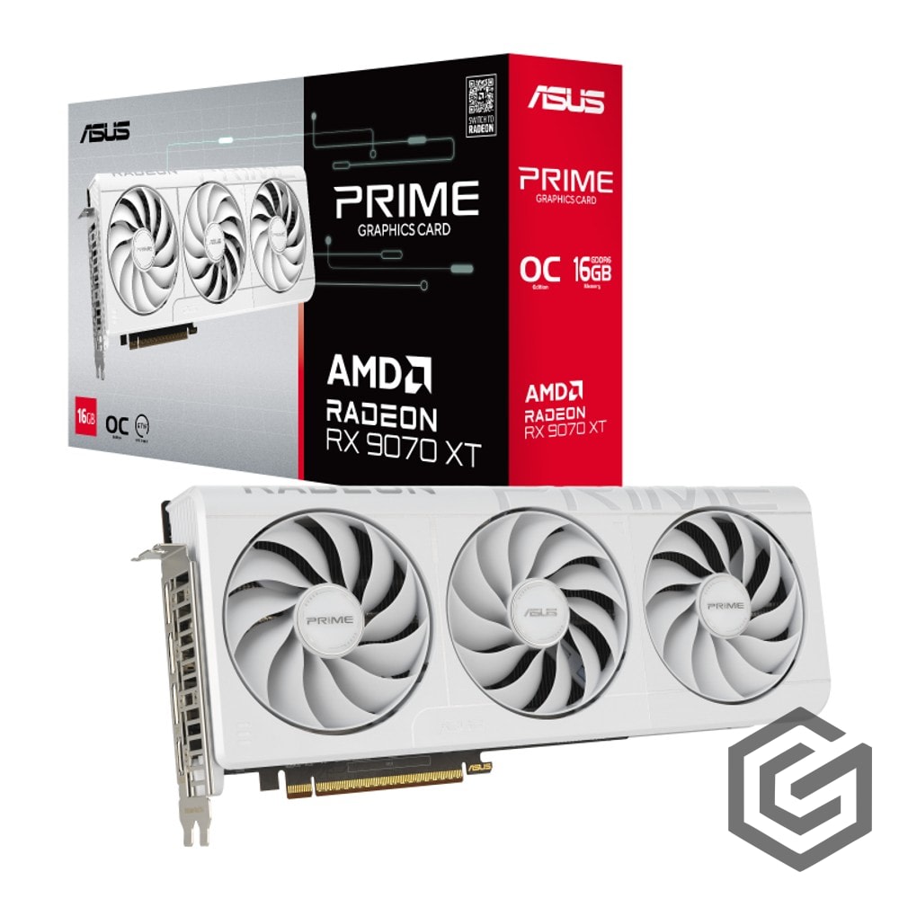 ASUS Prime Radeon™ RX 9070 XT OC Edition Graphics Card (PCIe 5.0, 16GB GDDR6, HDMI/DP 2.1, 2.5-slot design, axial-tech fans, dual ball fan bearings, dual BIOS, ASUS GPU Guard) - view 2