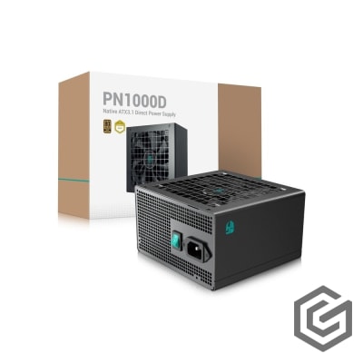 Deepcool Gamer Storm PN1000D 1000W 80+ Gold ATX 3.1 + PCI-E 5.1 Active PFC + Full Bridge SRC LLC + DC to DC, Hydro Bearing, 120mm Fan Size, Black