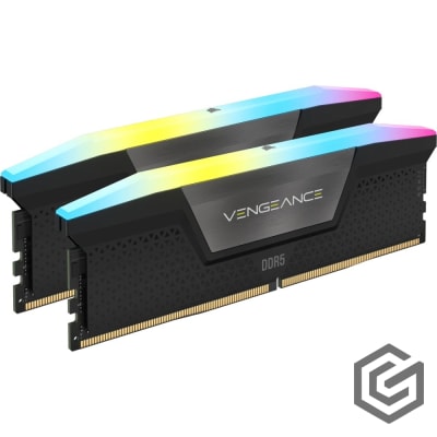 CORSAIR VENGEANCE RGB 48GB (2x24GB) DDR5 6000MT/s CL36 Memory Kit – Black