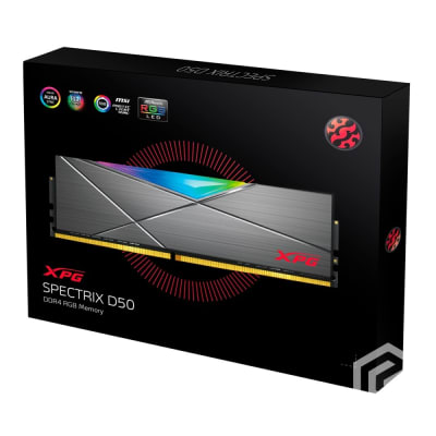 ADATA XPG SPECTRIX D50 8GB DDR4 3000MHz CL16 RGB Desktop RAM – Tungsten Grey