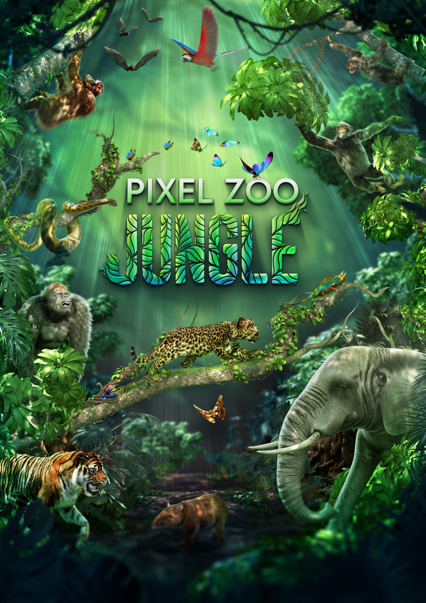 PIXEL ZOO JUNGLE, key visual by PROJEKTIL