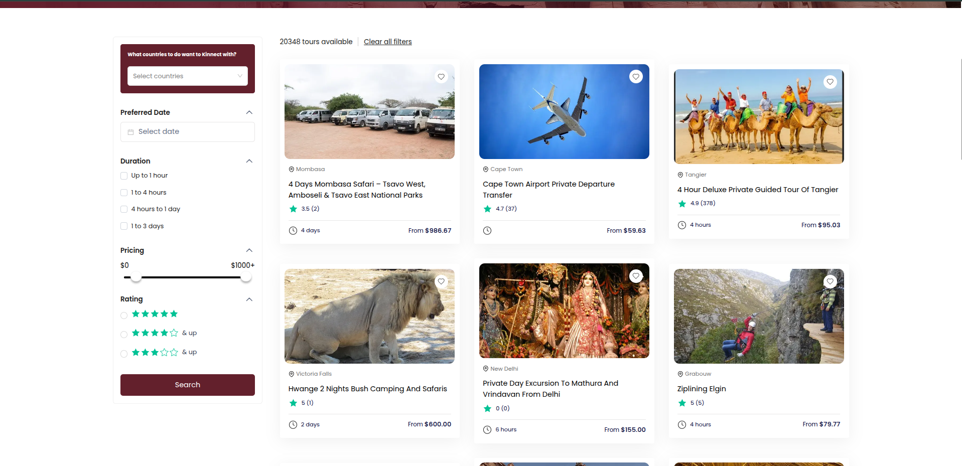 Kinnect | Pan-Africa Travel Experience screenshot 4