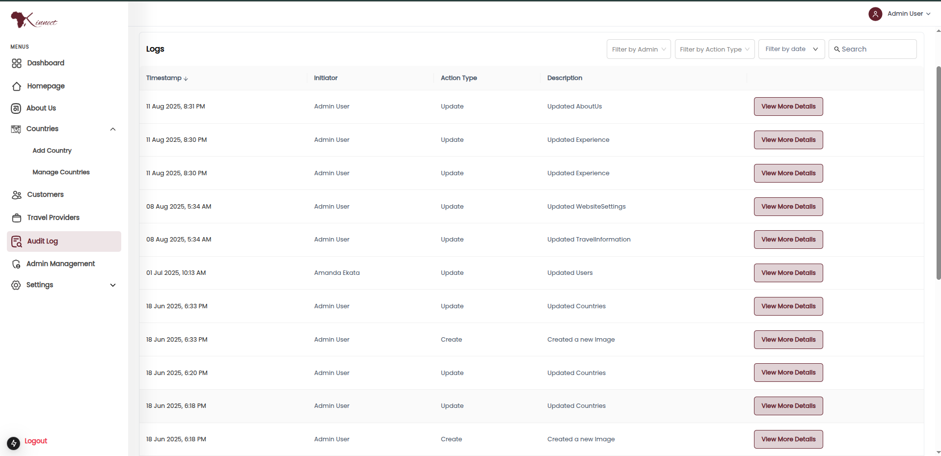 Kinnect | Pan-Africa Travel Experience screenshot 2