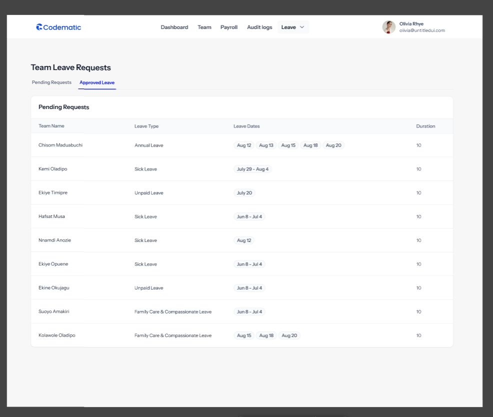 Internal HR & Operations Tool screenshot 5