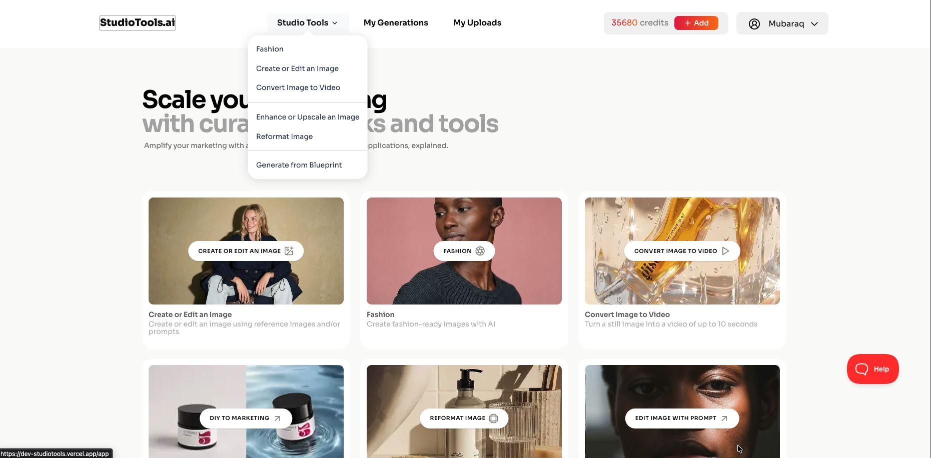 Studio Tools | AI Creative Workbench screenshot 2