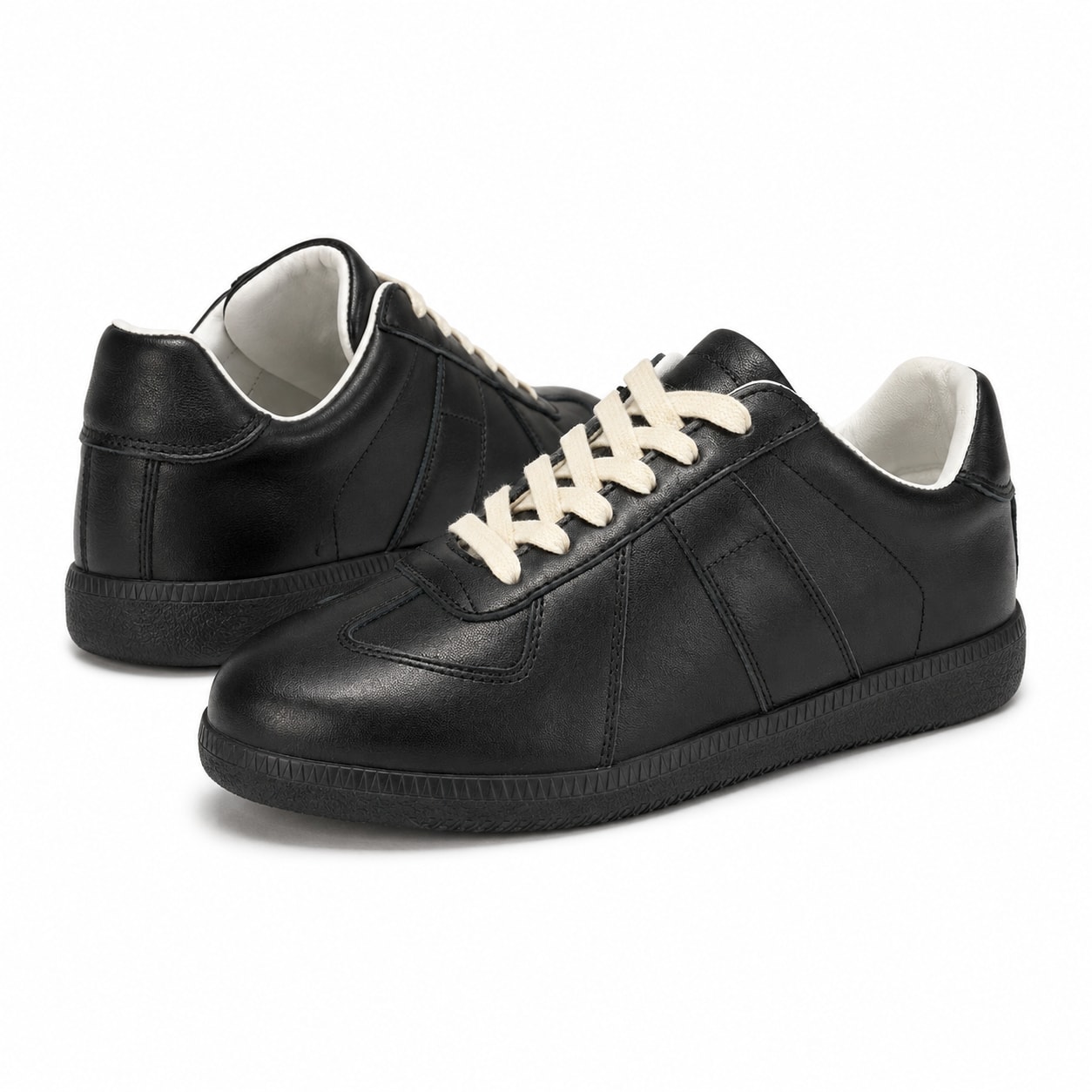 Maison Margiela Replica Leather Sneakers – Triple Black Black/leather Maison Margiela ფეხსაცმელი Ketebi.ge