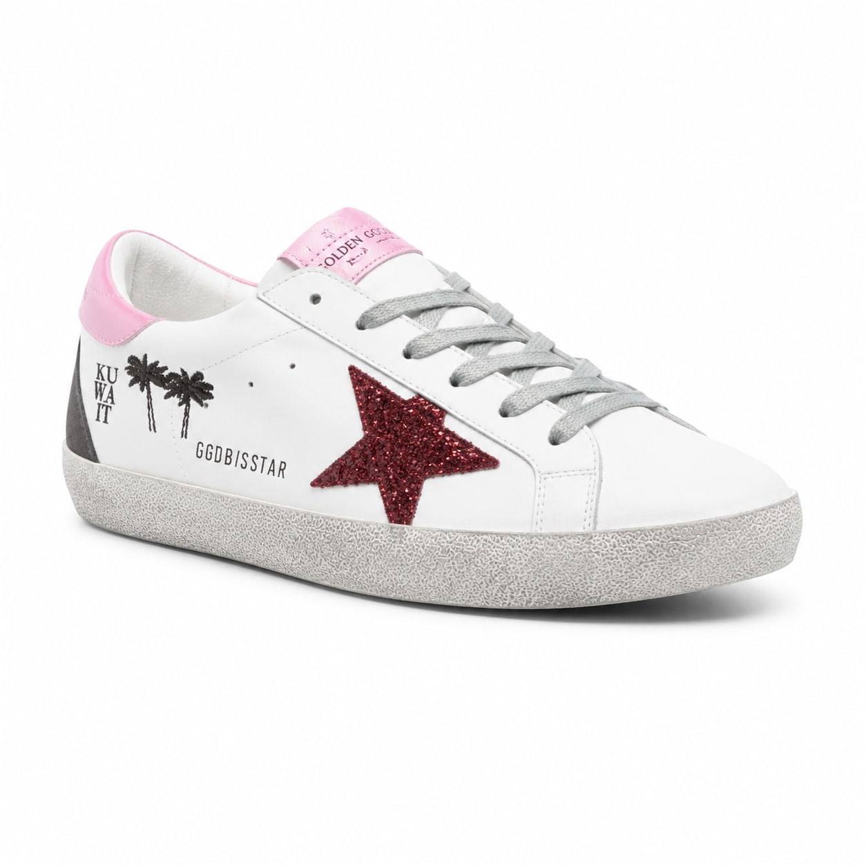 Golden Goose Superstar – White / Pink / Red Glitter White/Pink Golden Goose ფეხსაცმელი Ketebi.ge