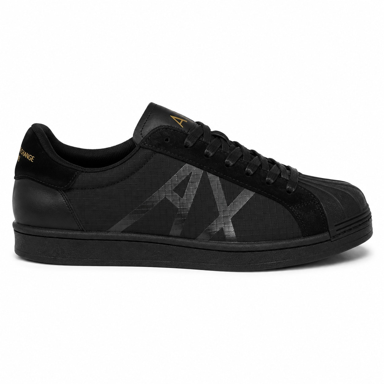 Armani Exchange A|X Low-Top Sneakers – Triple Black Triple Black Armani Exchange ფეხსაცმელი Ketebi.ge