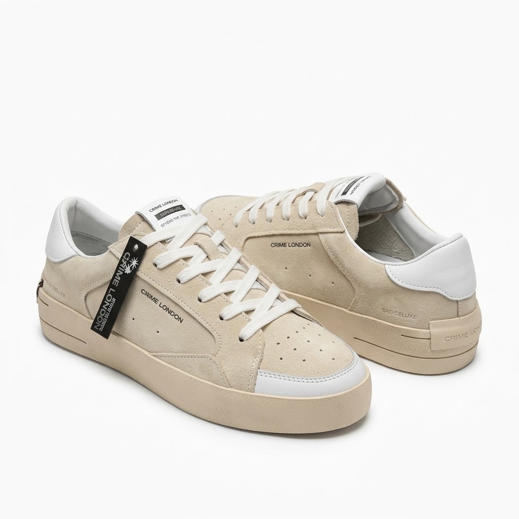 Crime London Skate Deluxe – Beige / White Beige / White Crime London ფეხსაცმელი Ketebi.ge
