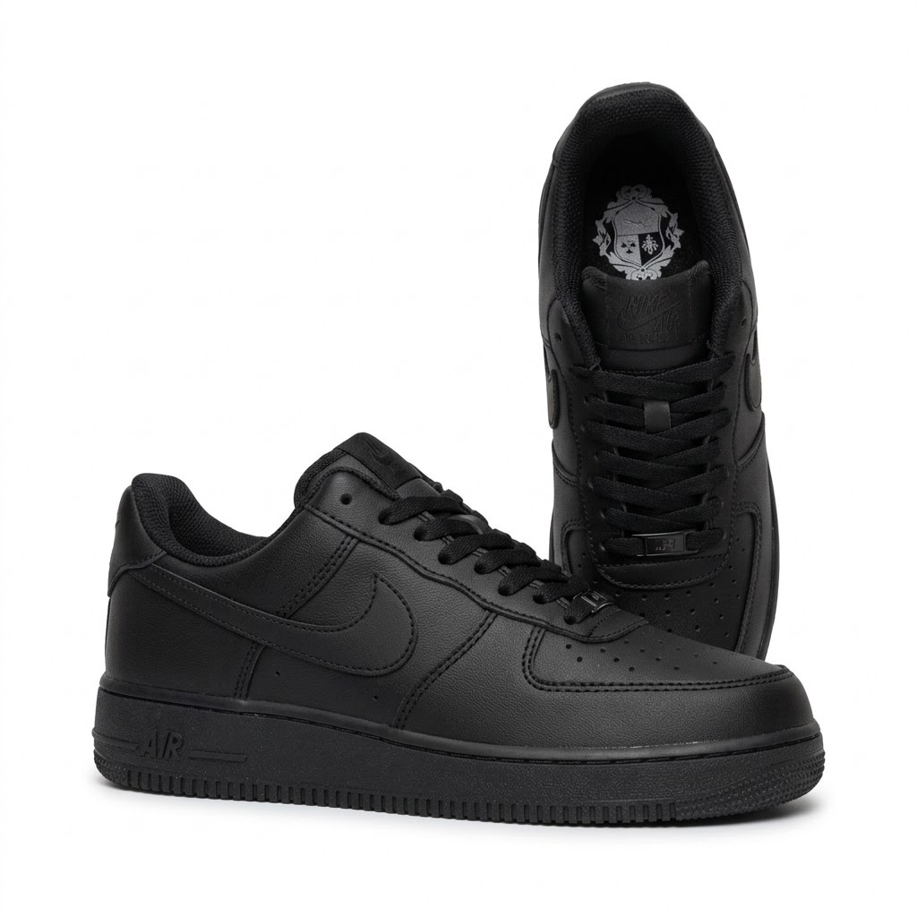 Nike Air Force 1 Low Triple Black Black Nike ფეხსაცმელი Ketebi.ge
