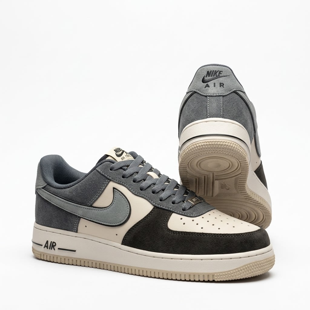 Nike Air Force 1 Low Grey / Cream / Black Grey / Cream / Black Nike ფეხსაცმელი Ketebi.ge