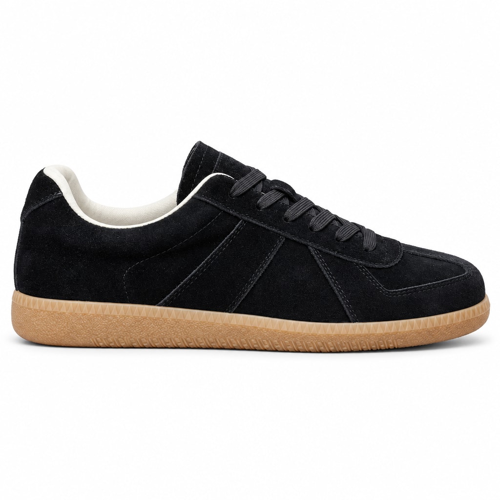 Maison Margiela Replica შავი დაბალყელიანი სნიკერი რეზინისფერ ძირზე
