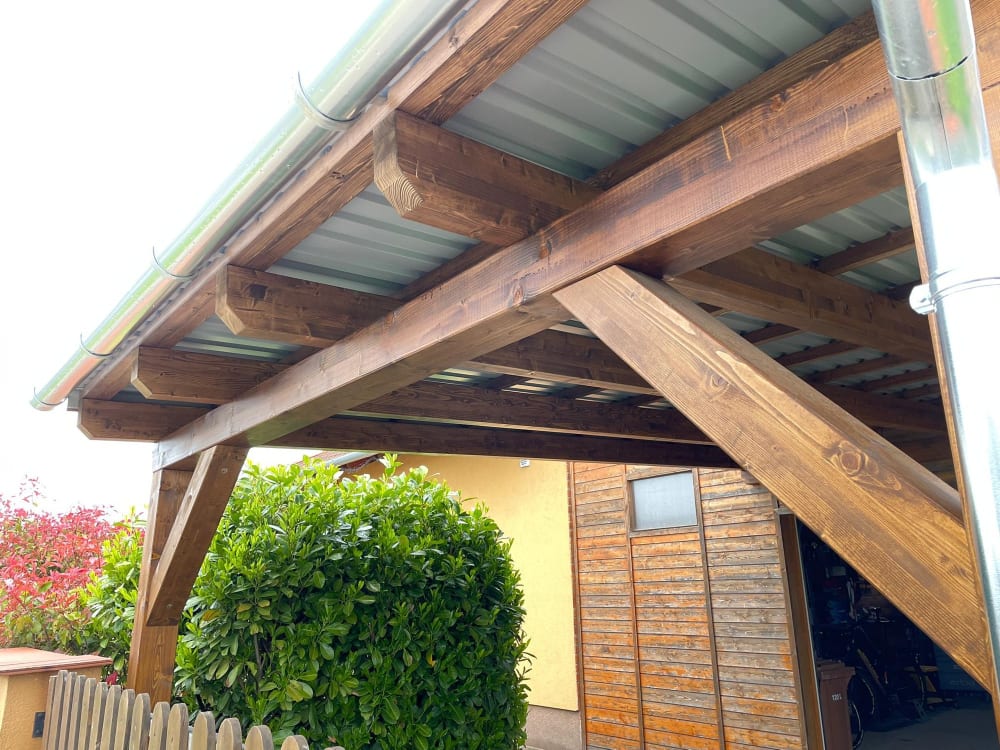 Carport in Altstaetten with trapezoid roof - After completion - Image 4