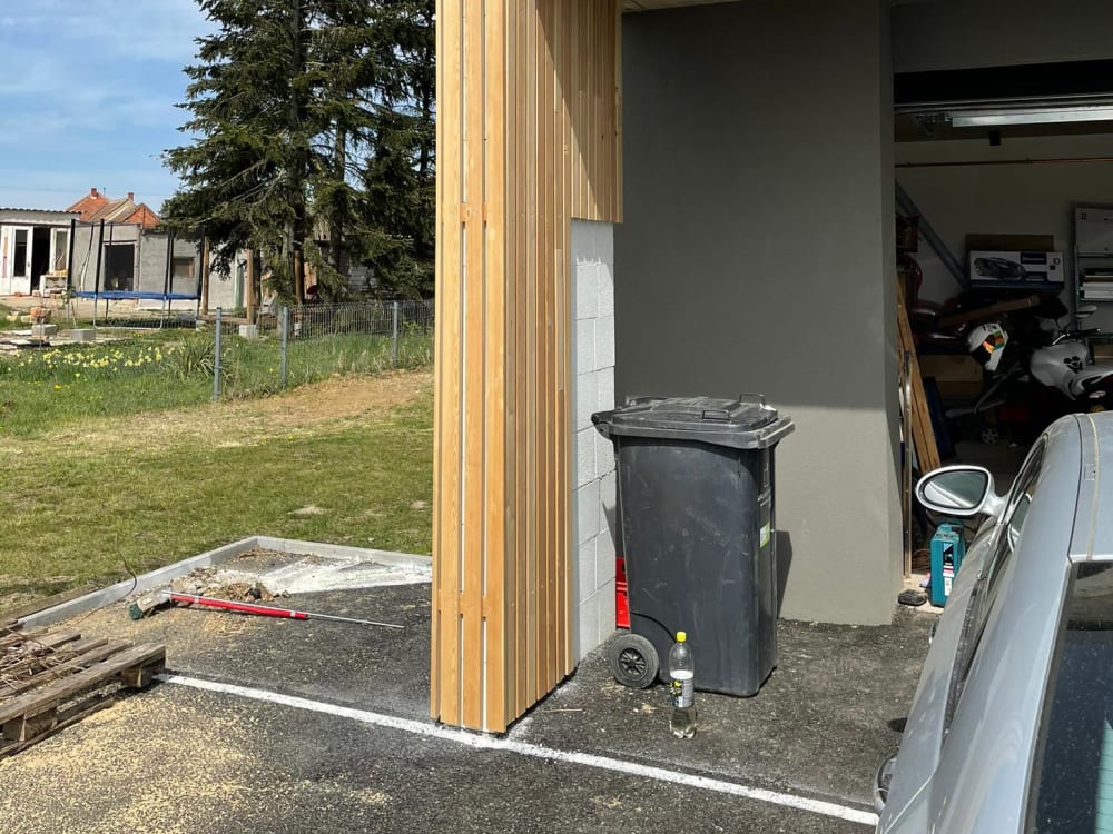 Garage facade in Wildhaus with timber slats - After completion - Image 3