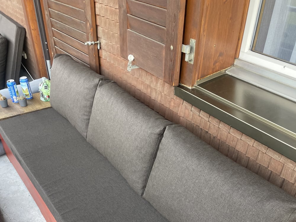 Timber terrace bench in Unterwasser - After completion - Image 1