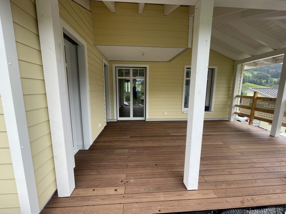Thermo-ash terrace deck in Gaehwil - After completion - Image 1