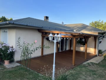 Terrace canopy in Gams with mono roof