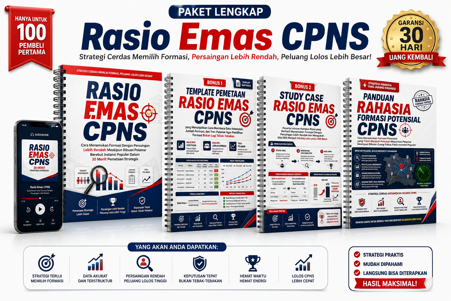 Mockup Bundel Rasio Emas CPNS