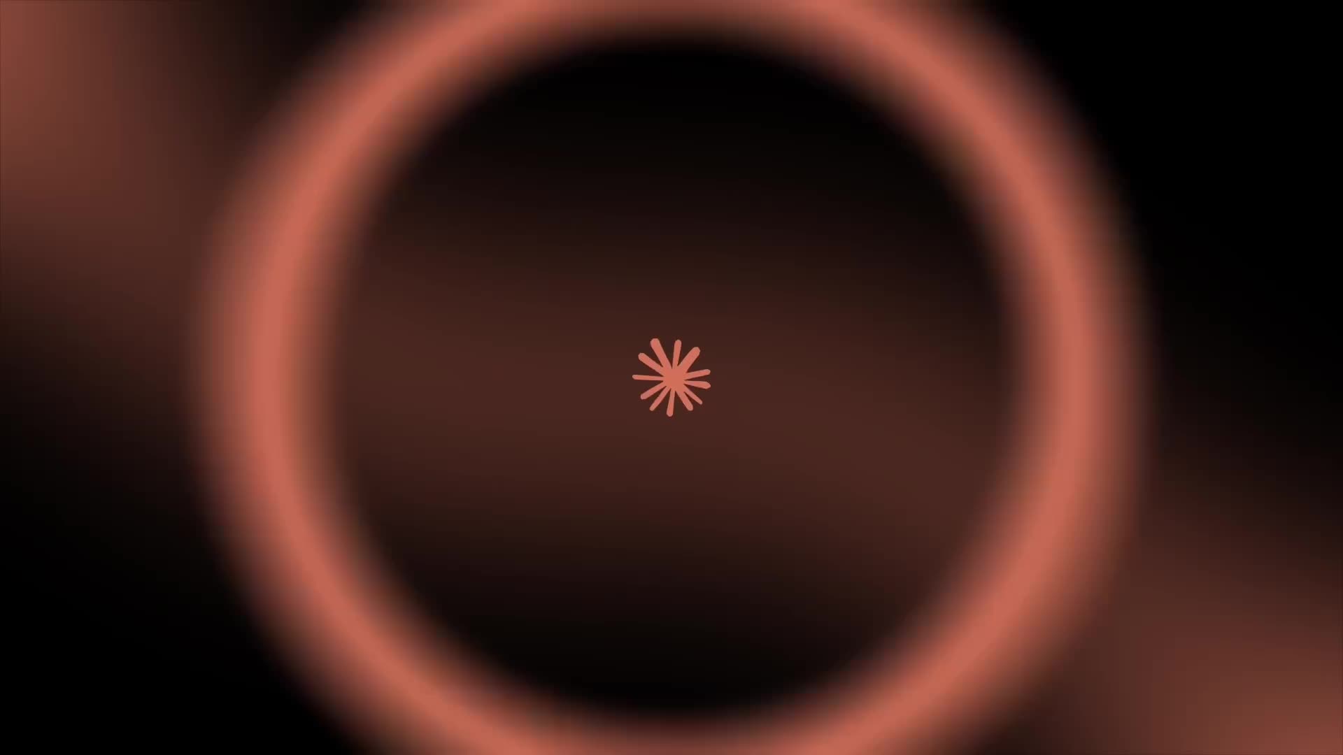 Warm red Claude concept motion frame with an abstract star mark