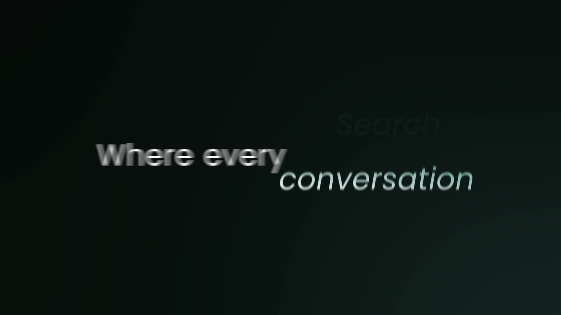 GoDark motion frame featuring kinetic type on a deep green background