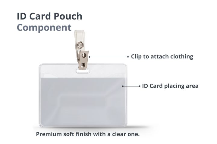 Soft ID card holder clear with Clip